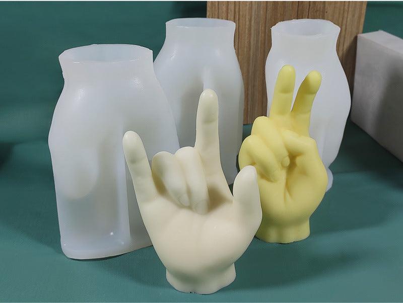 Hand Gesture Scented Candle Gypsum Candle Mold Candles molds