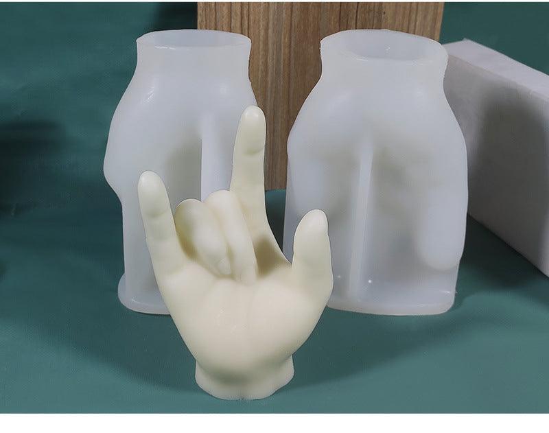 Hand Gesture Scented Candle Gypsum Candle Mold Candles molds