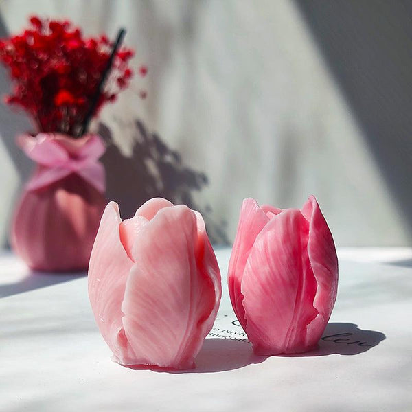 Handmade Tulip Flower Candle Mold Candles molds