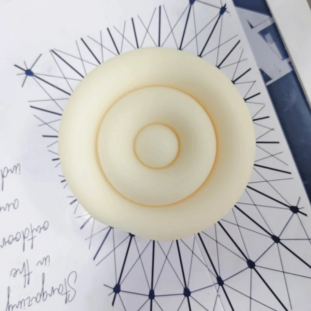 Boho Round Doughnut Candle Mold