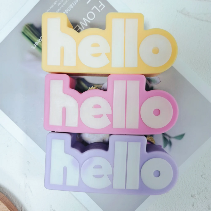 Hello Silicone Candle Mold