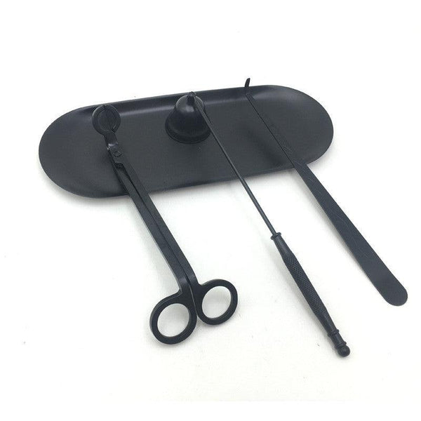 Household Black Scented Candle Cutter, Candle Extinguisher, Candle Extinguisher Hook, And Four-Piece Tool Candles molds