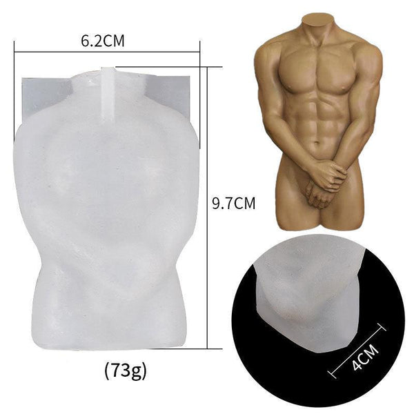 Human Half Body Silicone Mold Diy Shy Female Male Holding Hands Aroma Candles Mold Candles molds