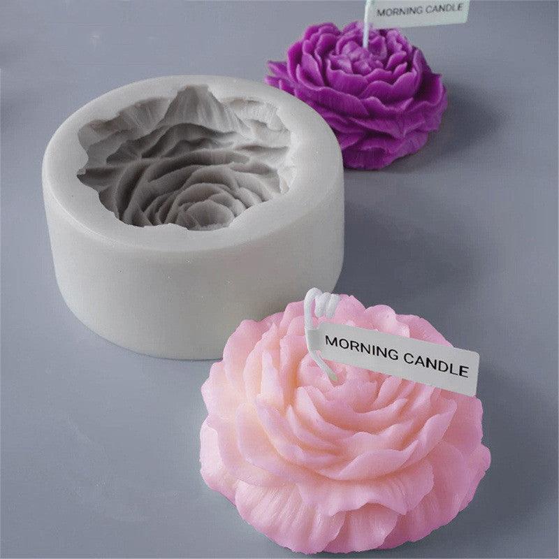 Large Peony Lotus Handmade Candle Silicone Mold Candles molds