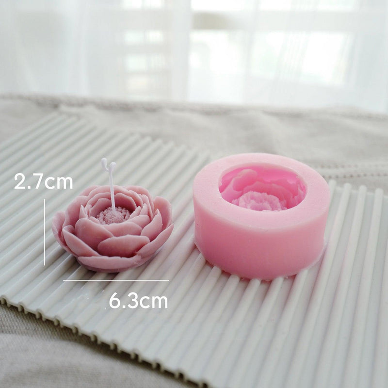 Large Silicone Mold for Handmade Peony Lotus Candles & Soaps Candles molds