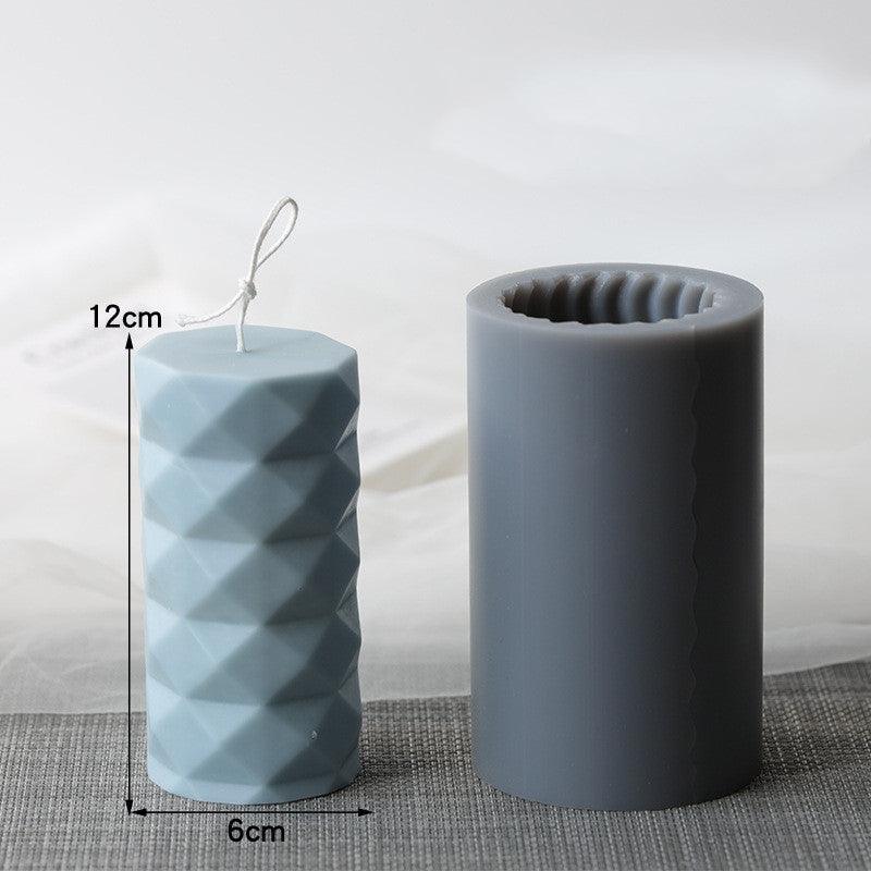 Lines Pattern cylindrical candle molds Candles molds