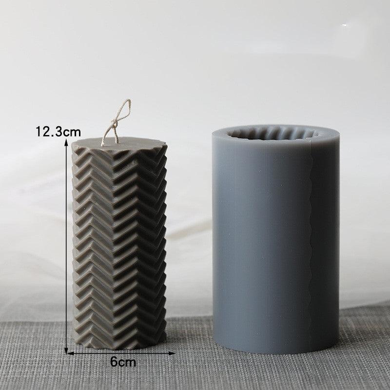 Lines Pattern cylindrical candle molds Candles molds