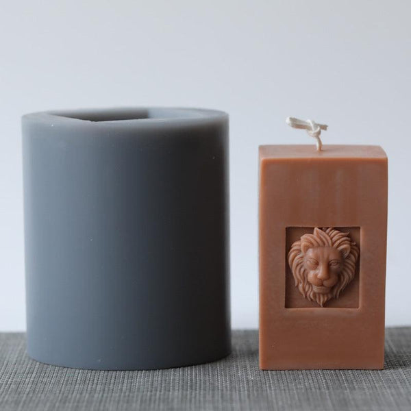 Lion Face Pillar Lion Head Candle Mold European Retro Style Candles molds