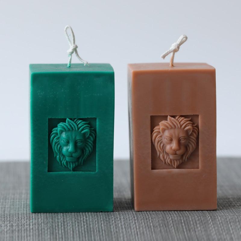 Lion Face Pillar Lion Head Candle Mold European Retro Style Candles molds