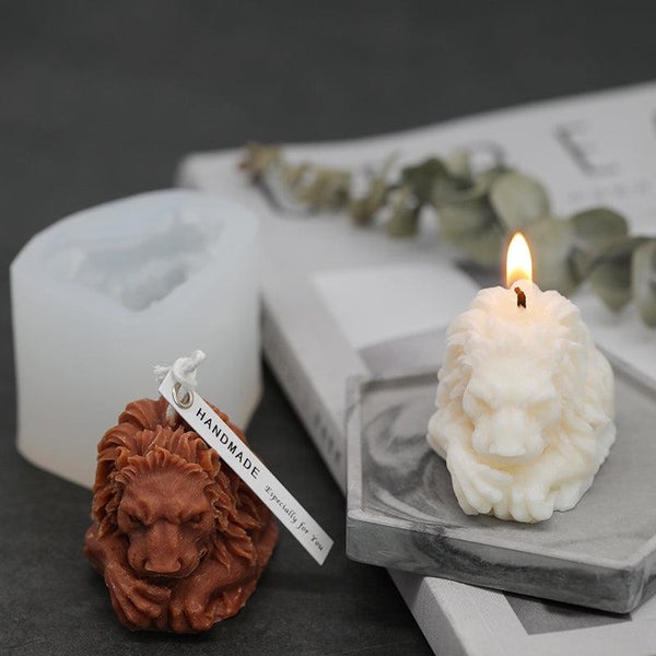 Lion Head Scented Candle Mold Handmade DIY Material Candles molds