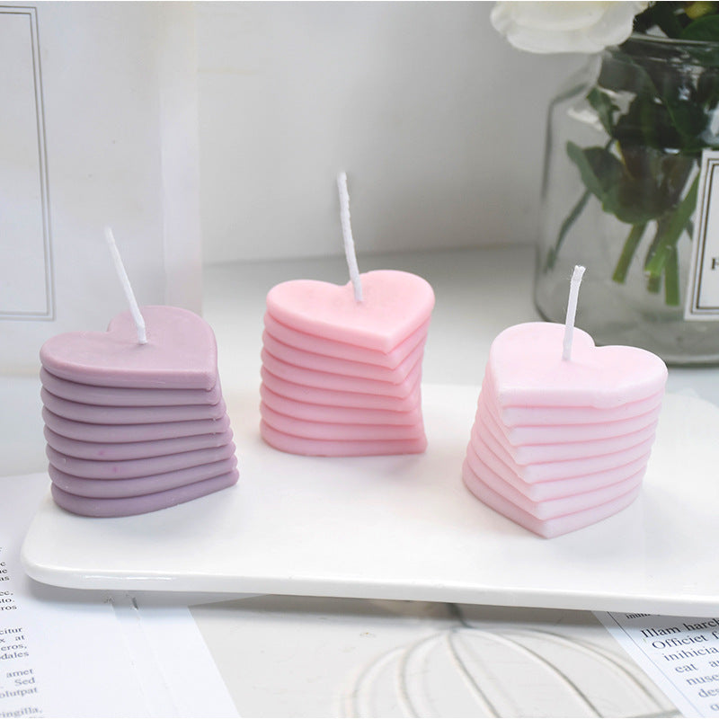 Love in Motion: Rotating Heart Candle Silicone Mold Candles molds