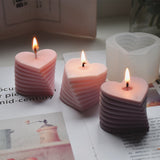 Love in Motion: Rotating Heart Candle Silicone Mold Candles molds