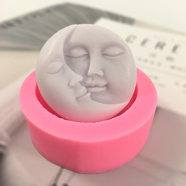 Moon face Silicone Candle Mold Candles molds