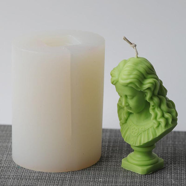 Retro Girl Bust Candle Mold Candles molds