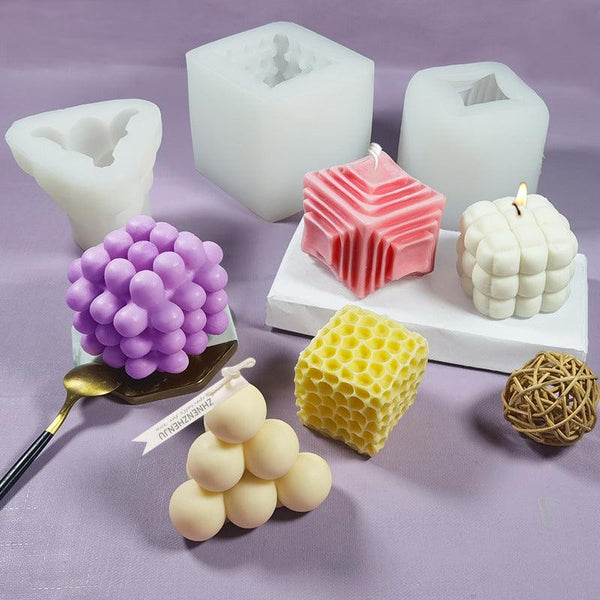 Rubik's love Bubble Honeycomb Sofa Cube Candle Mold Candles molds