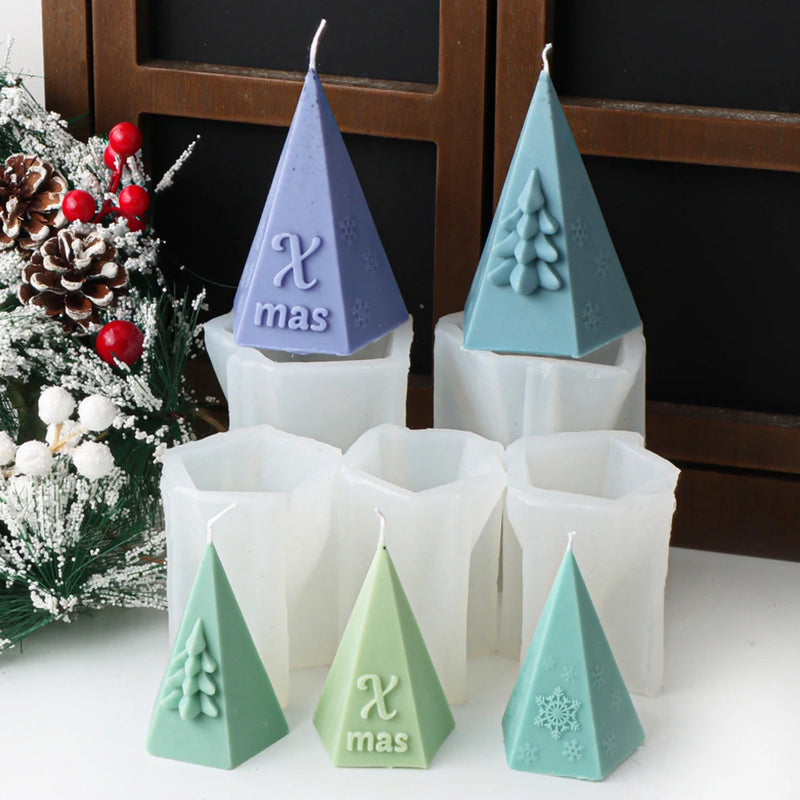 New Creative Christmas Tree Candle Silicone Mold