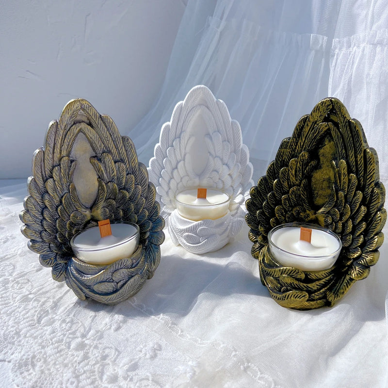 Angel Wings Tea Light Candle Holder Silicone Candle Mold