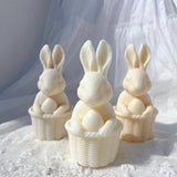 Easter Bunny Silicone Candle Mold - 3D Rabbit Wax Molds