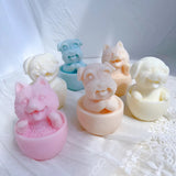 Cute Cup Dog Candle Silicone Mold