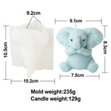 3D Playful Elephant Candle Silicone Mold
