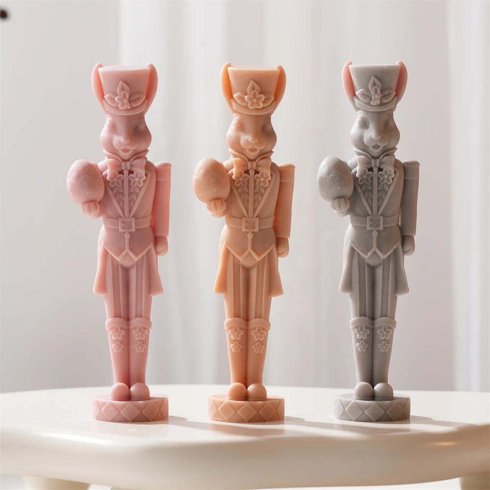3D Nutcracker Bunny Silicone Candle Mold
