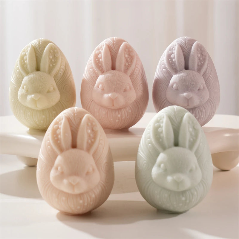 Easter Egg Rabbit Candle Silicone Mold DIY Craft