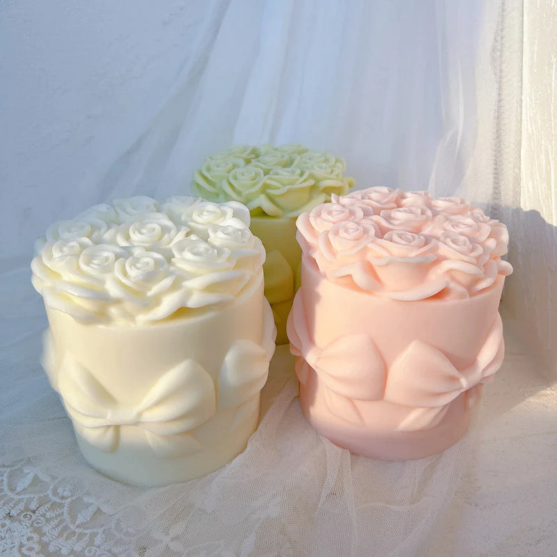 Rose Bouquet Candle Mold