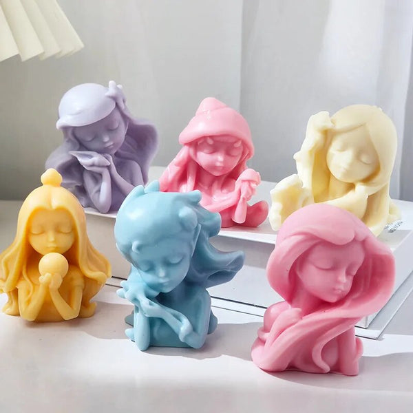 Cute Cartoon Girls Candle Mold