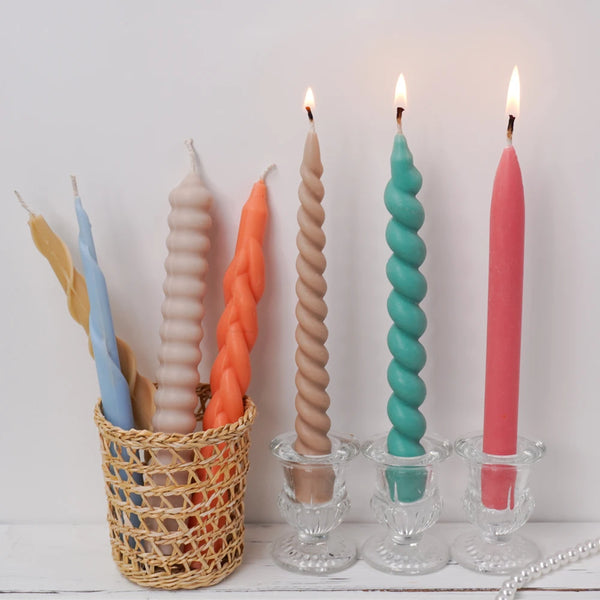 Spiral Twist Long Rod Candle Mold