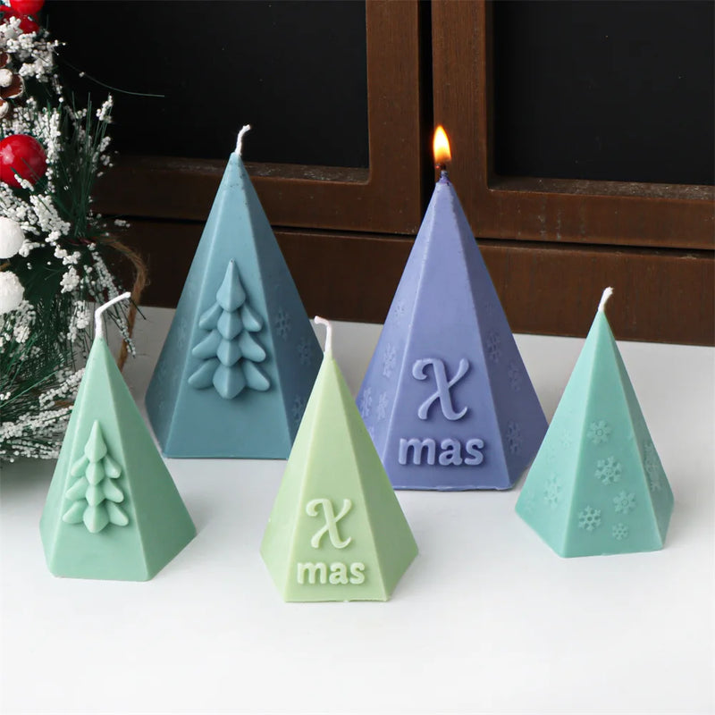 New Creative Christmas Tree Candle Silicone Mold