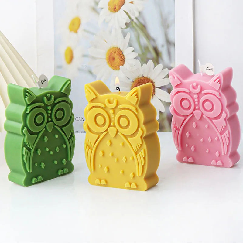 Cartoon Owl Silicone Candle Mold