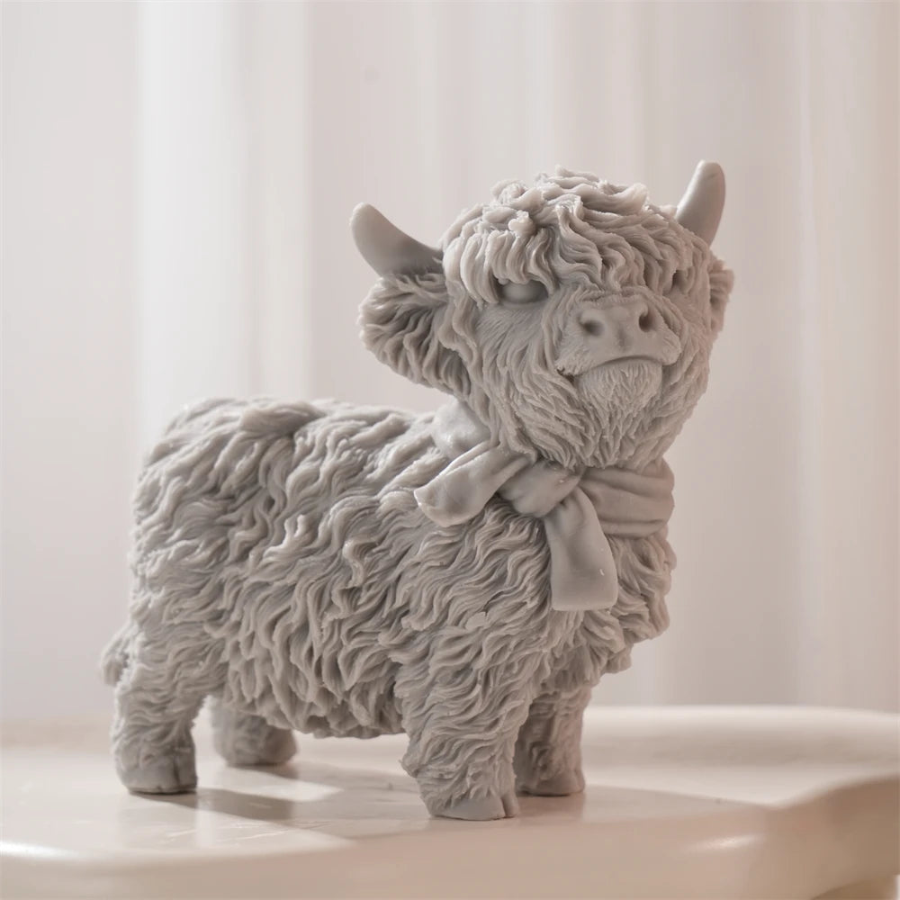 Highland Cattle Cow Silicone Candle Mold