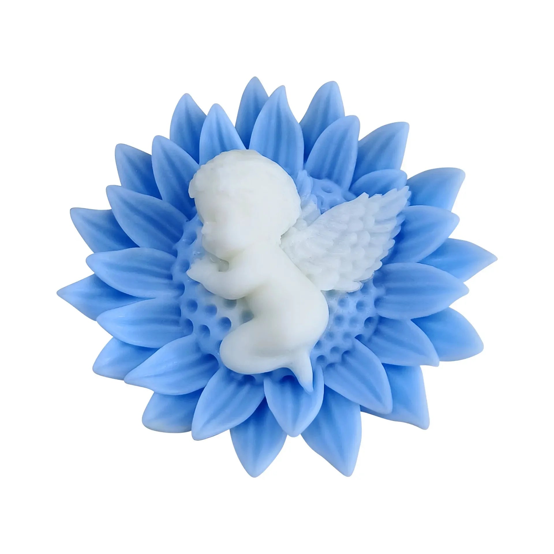 3D Flower Silicone Mold with Baby Angel