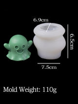 DIY Halloween Ghost Candle Mold - 3D Pumpkin & Ghost