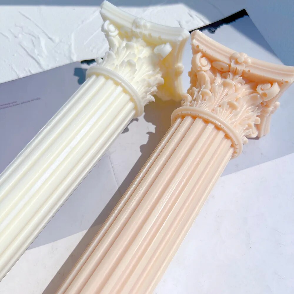 Classic Corinthian Pillar Roman Column Candle Mold