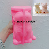 Kitten Candle Mold Silicone