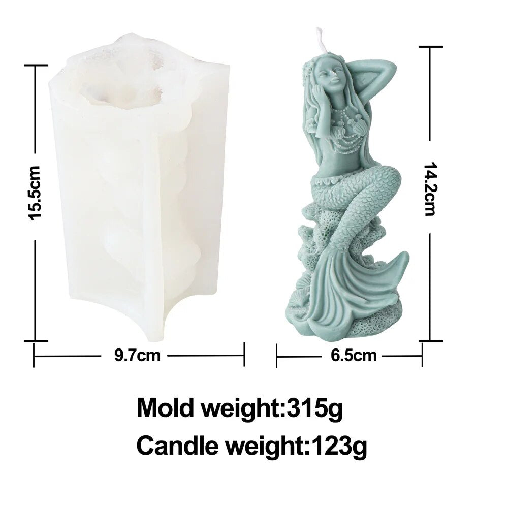 Mermaid Candle Mold