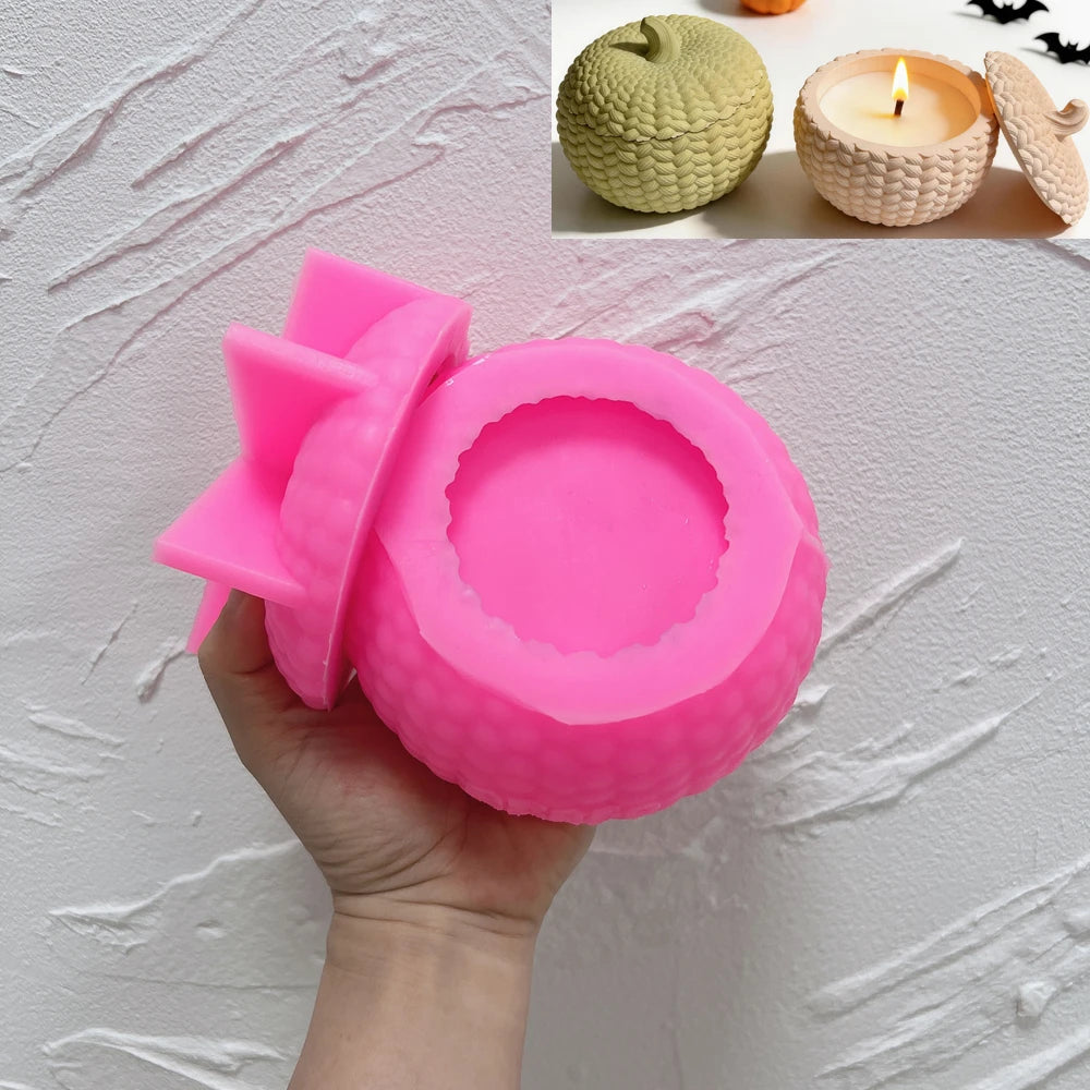 Knit Pumpkin Candle Vessel Silicone Mold