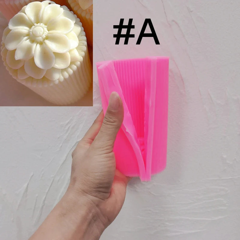 Cylindrical Pillar Flower Candle Mold