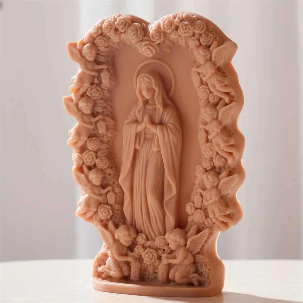 Virgin Mary Sculpture Silicone Candle Mold