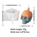 DIY Halloween Evil Pumpkin Skull Candle Mold