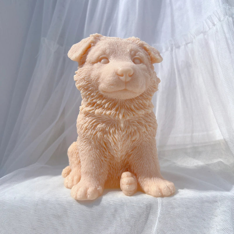 Alsatian German Shepherd Puppy Candle Mold