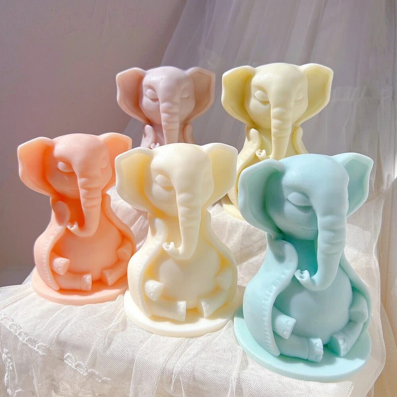 Elegant Elephant Candle Mould