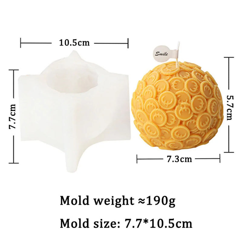 3D Coin Egg Breaking Candle Mold Silicone