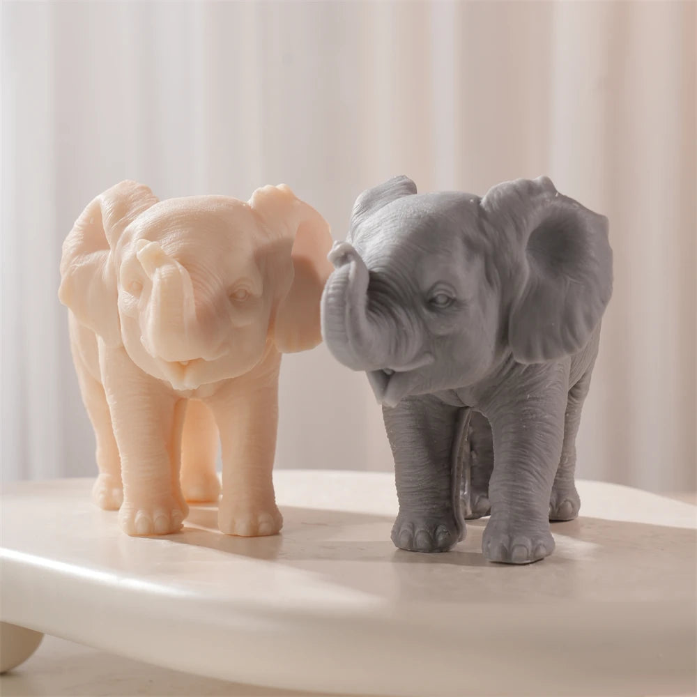 Walking Elephant Candle Mold