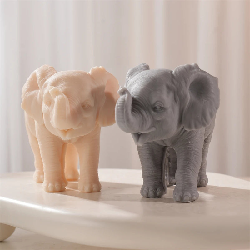Walking Elephant Candle Mold