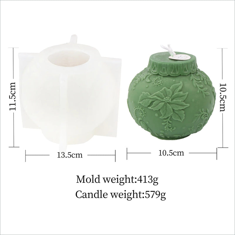 Christmas Bauble Candle Mold