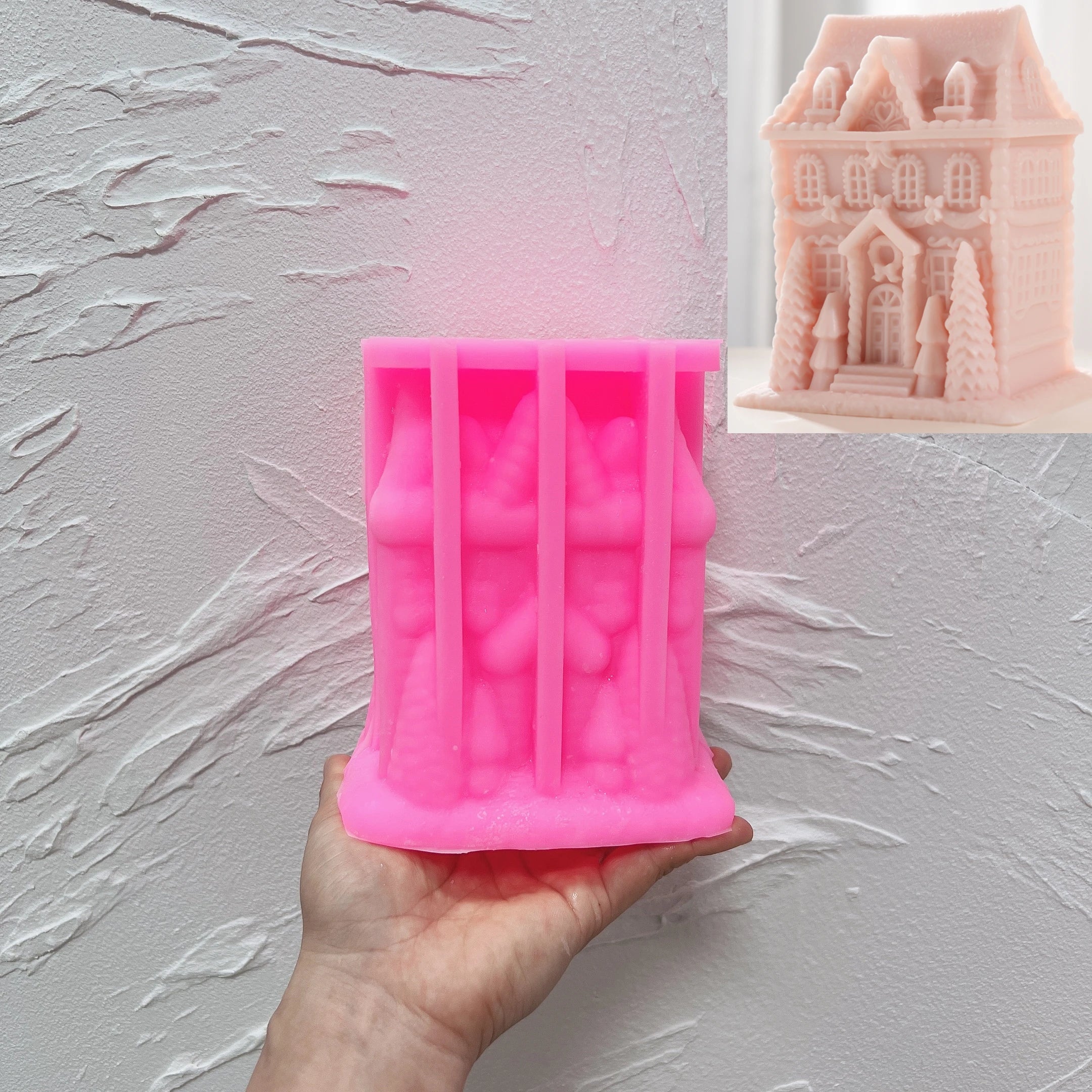 Gingerbread House Candle Silicone Mold