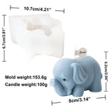 3D Playful Elephant Candle Silicone Mold