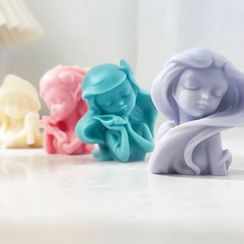 Cute Cartoon Girls Candle Mold